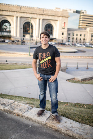 BBQ/Beer KC | Charcoal Black Unisex Tri-Blend