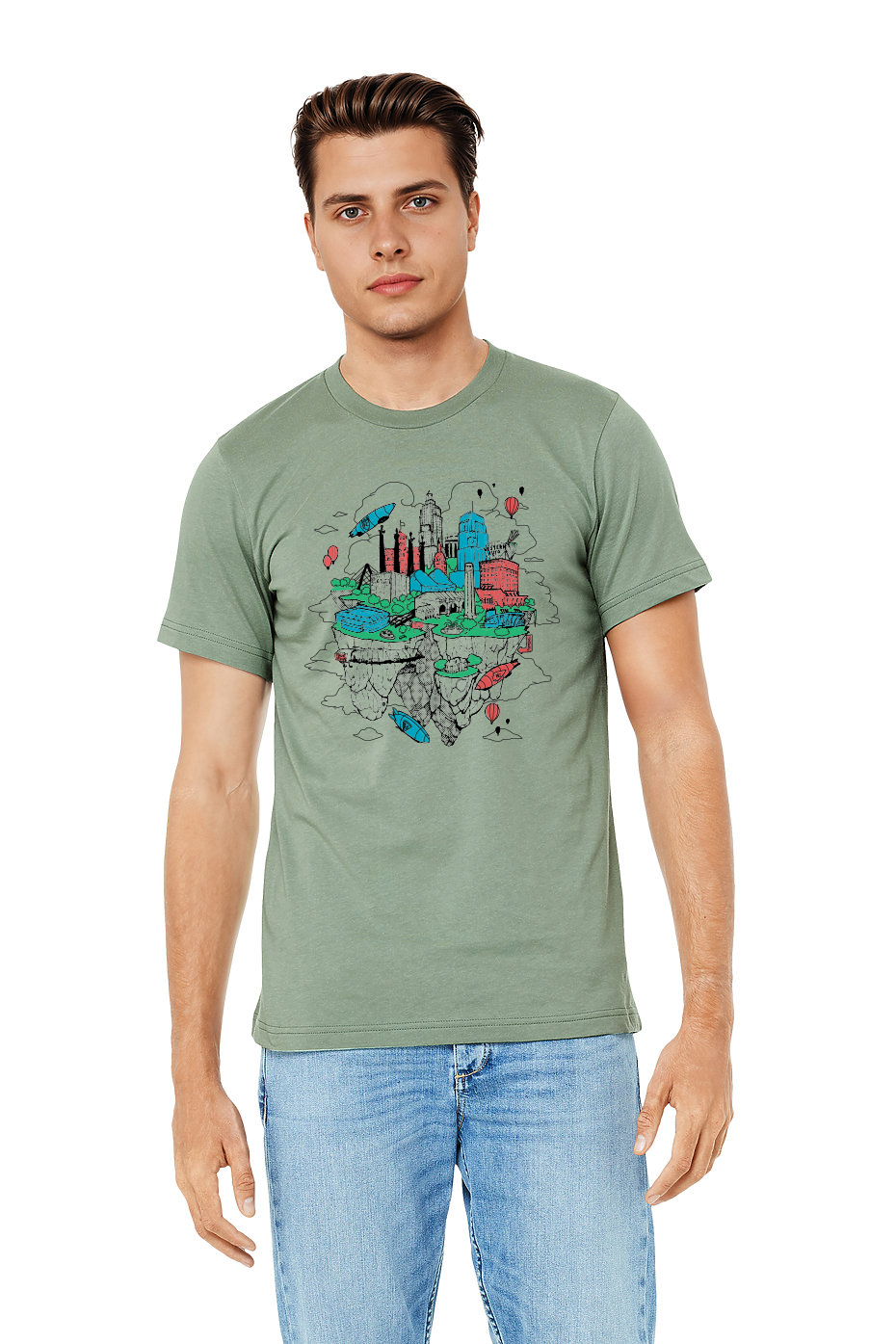 Floating KC | Sage 100% Cotton Unisex