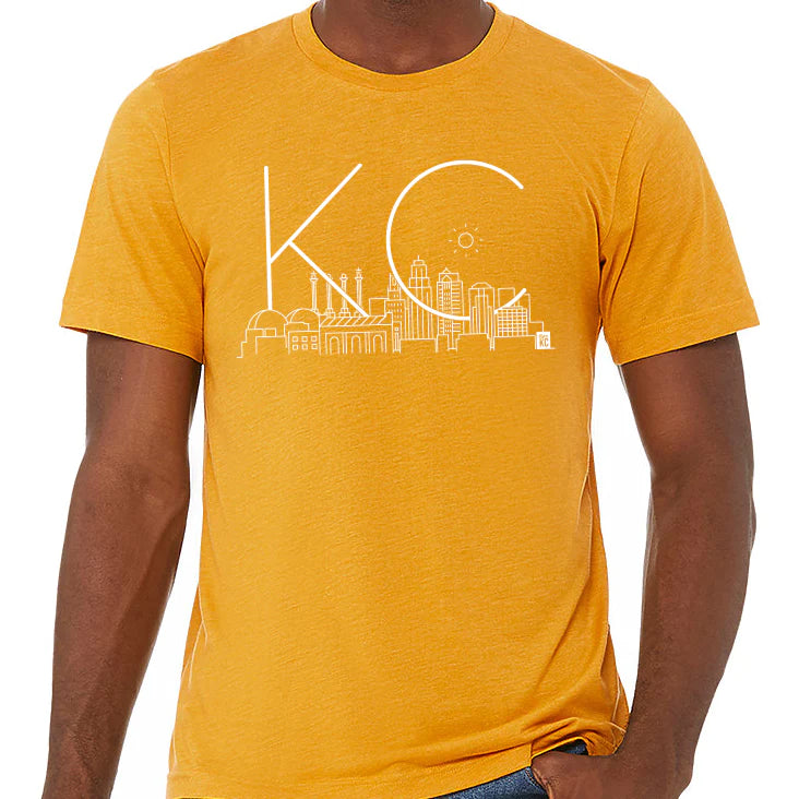 Skyline KC | Mustard Unisex Tri-Blend