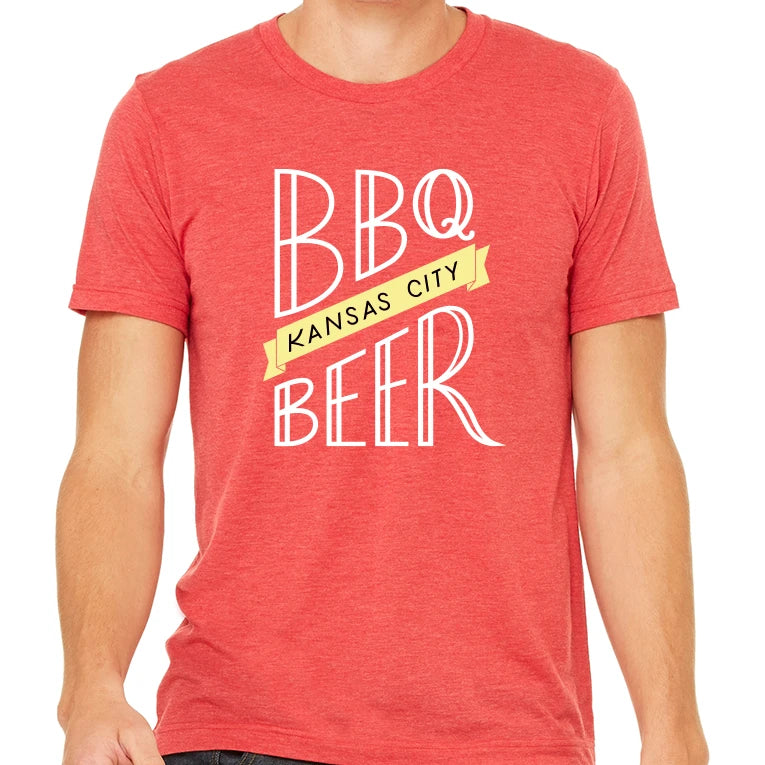 BBQ/Beer KC | Heather Red Unisex Tri-Blend