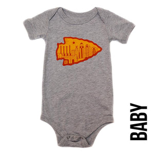 Arrowhead | Grey Baby Triblend Onesie