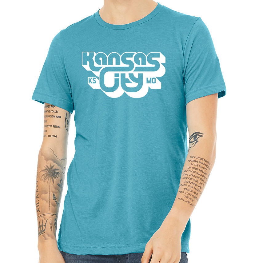 KCK/MO 3D | Aqua Unisex Triblend