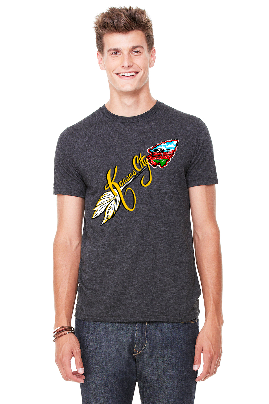 Kingdom Arrow | Charcoal Black Unisex Tri-Blend