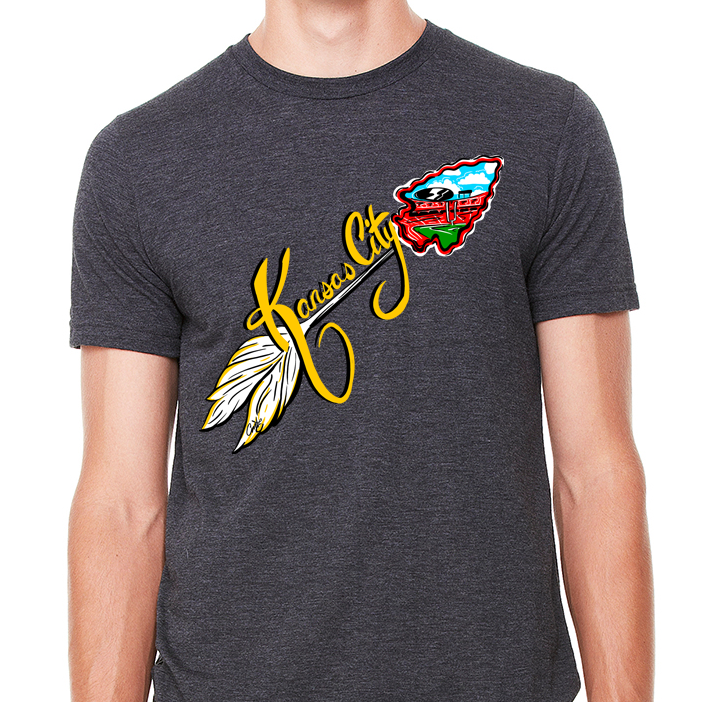 Kingdom Arrow | Charcoal Black Unisex Tri-Blend