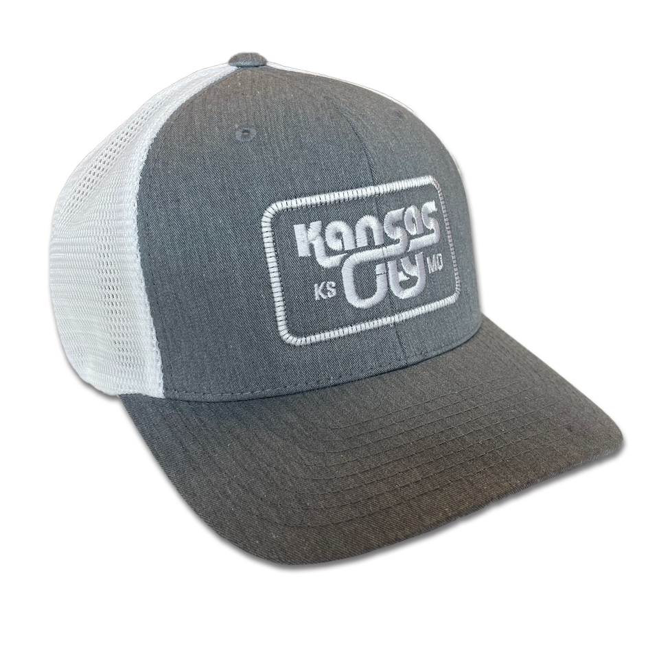 KCK/MO Trucker Cap | Grey and White