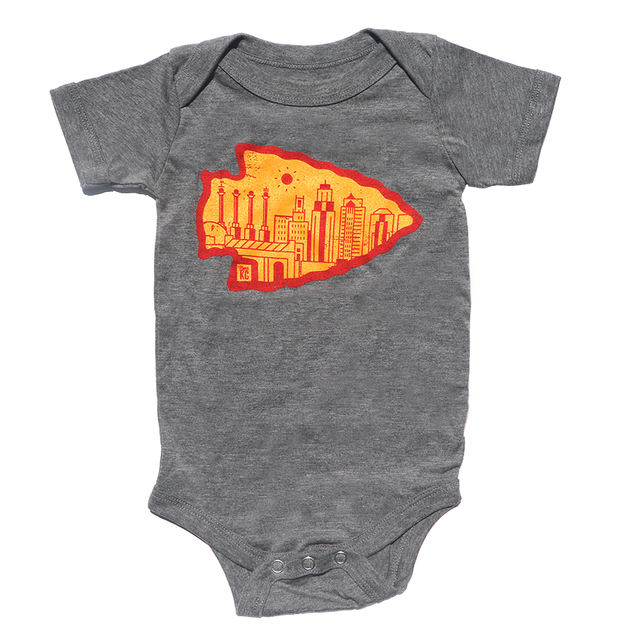 Arrowhead | Grey Baby Triblend Onesie