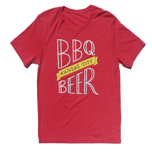 BBQ/Beer KC | Heather Red Unisex Tri-Blend