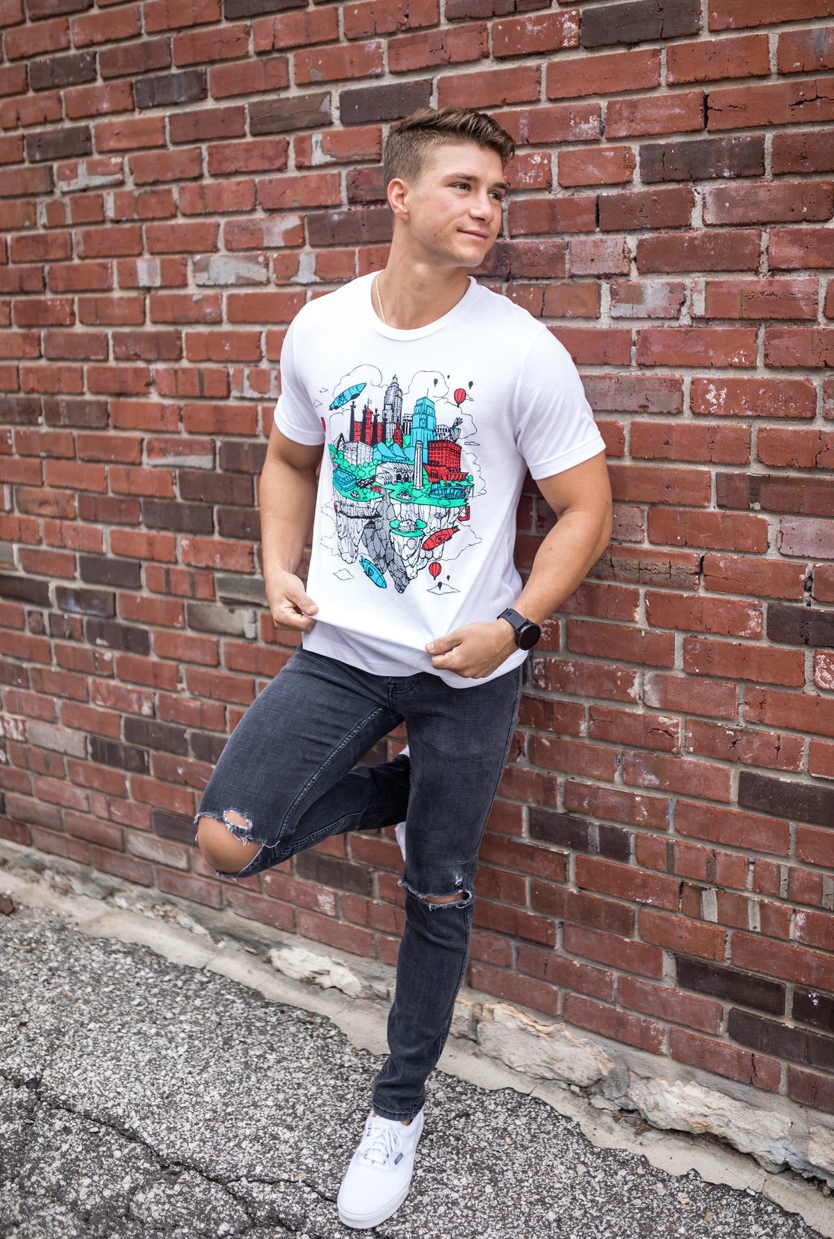 Floating KC White Unisex TriBlend HyperKC