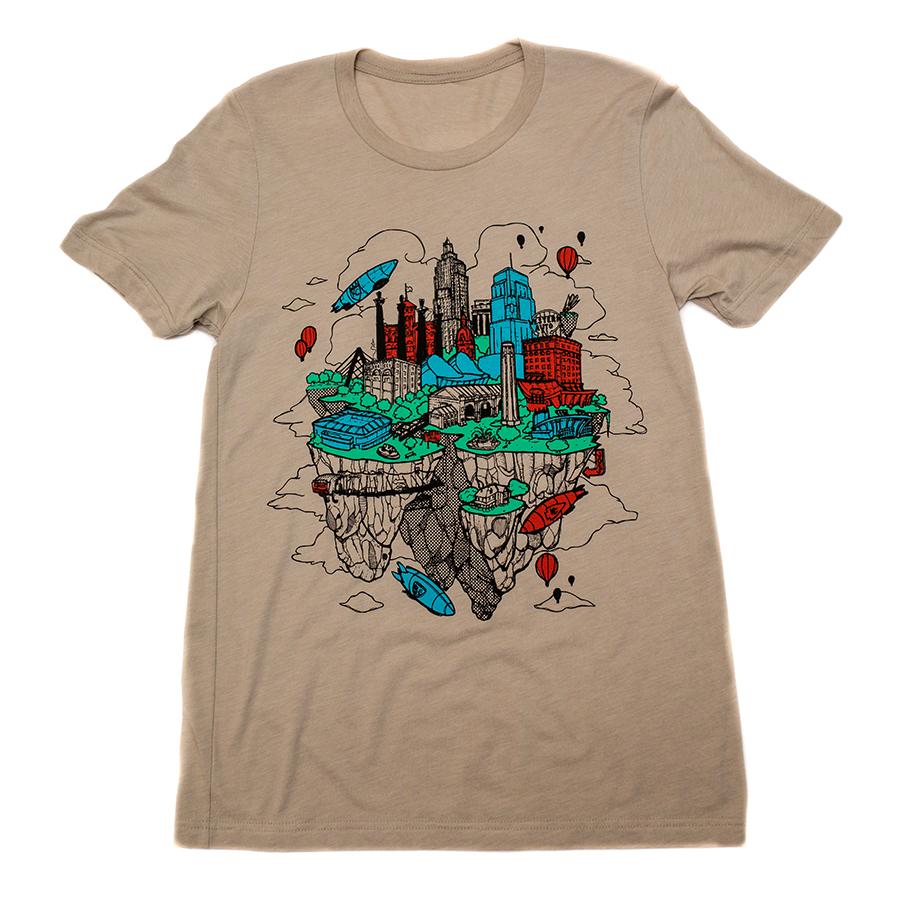 Floating KC | Tan Unisex Tri-Blend
