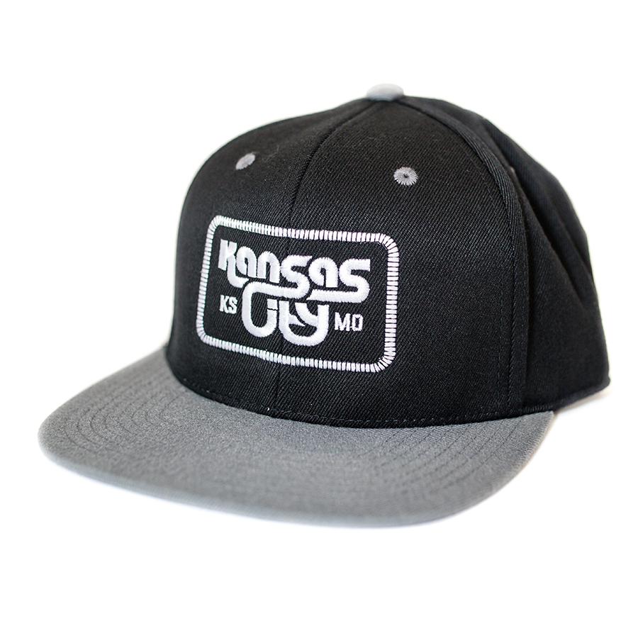 KCK/MO Snapback Cap | Black and Grey
