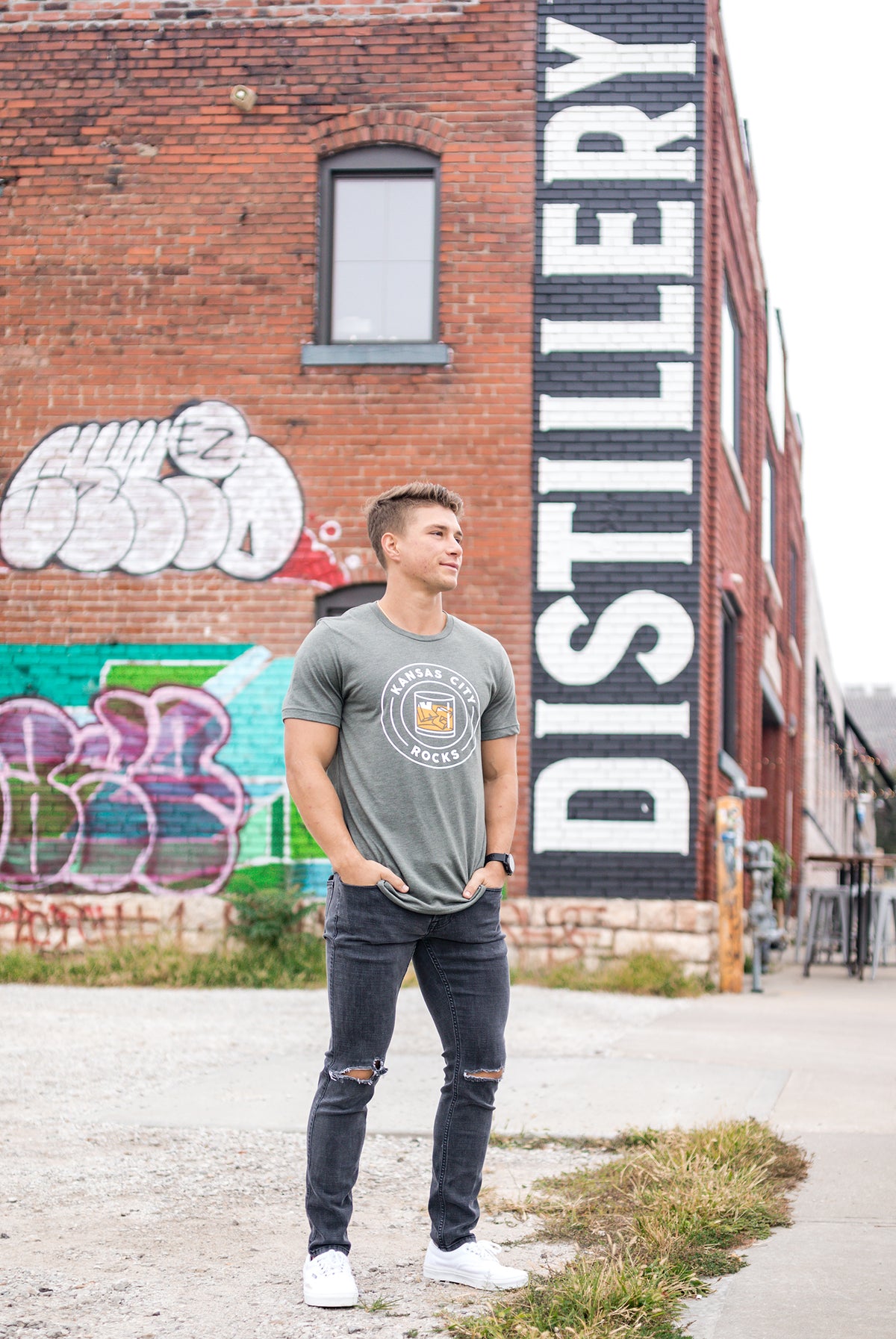 KC Rocks | Military Green Unisex Tri-Blend