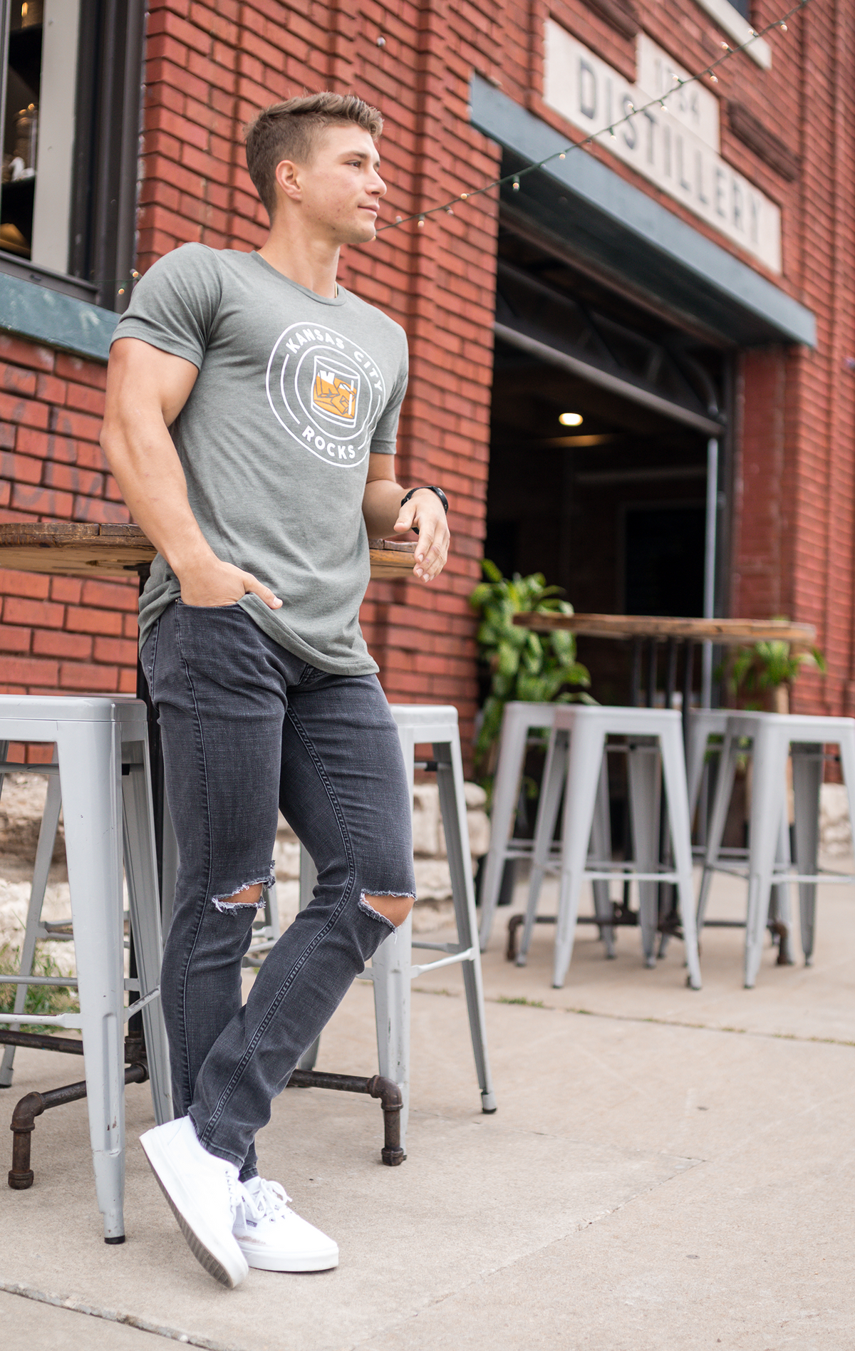 KC Rocks | Military Green Unisex Tri-Blend