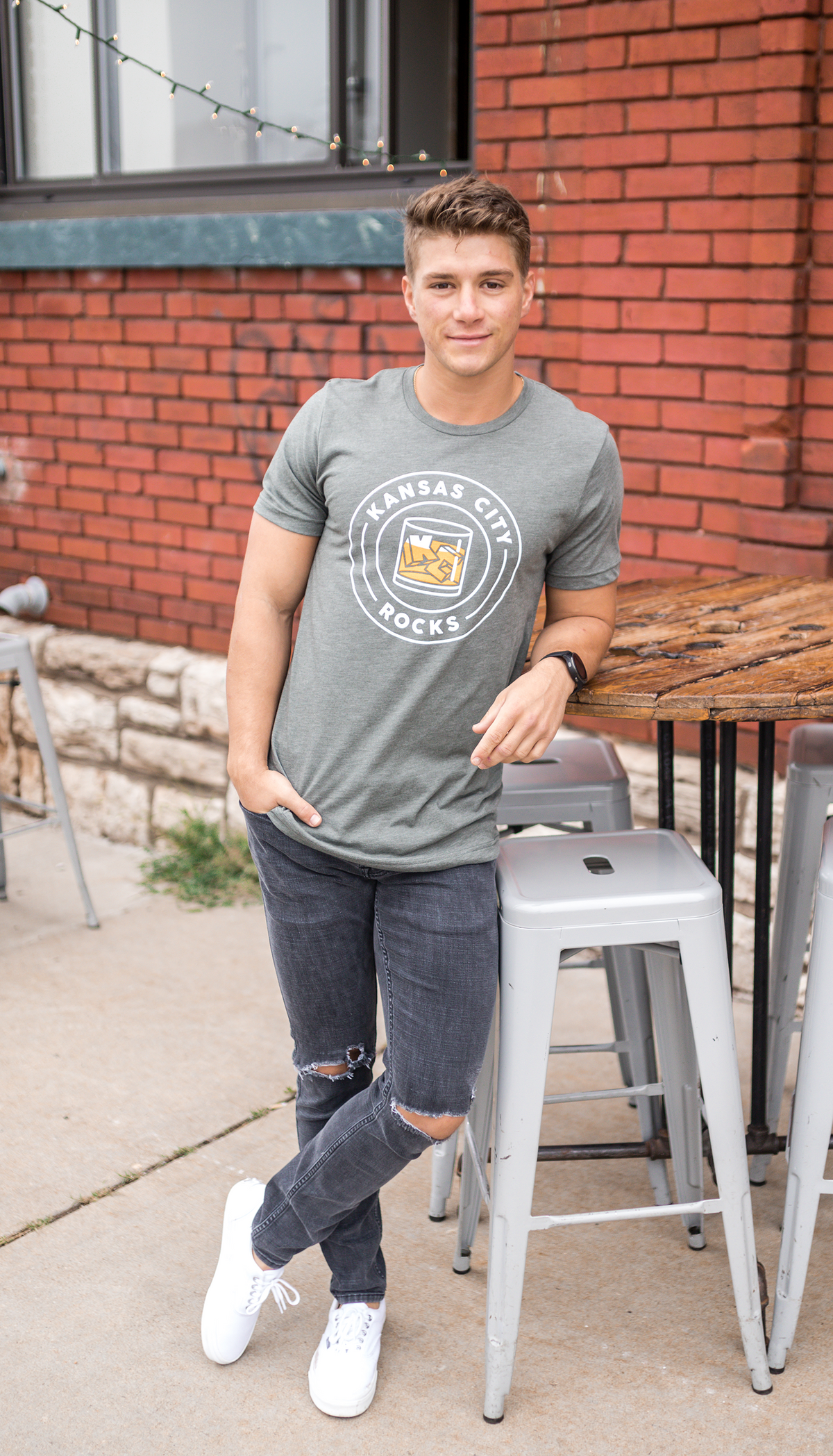 KC Rocks | Military Green Unisex Tri-Blend