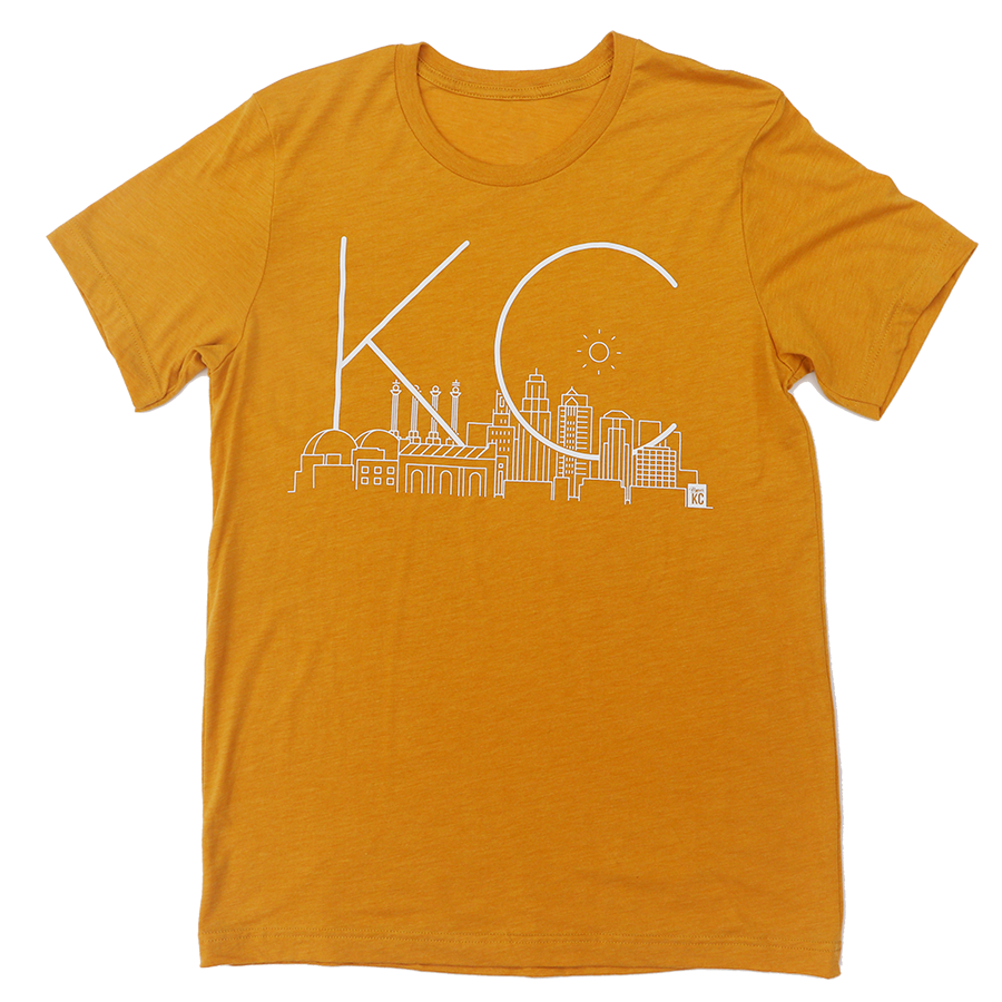 Skyline KC | Mustard Unisex Tri-Blend