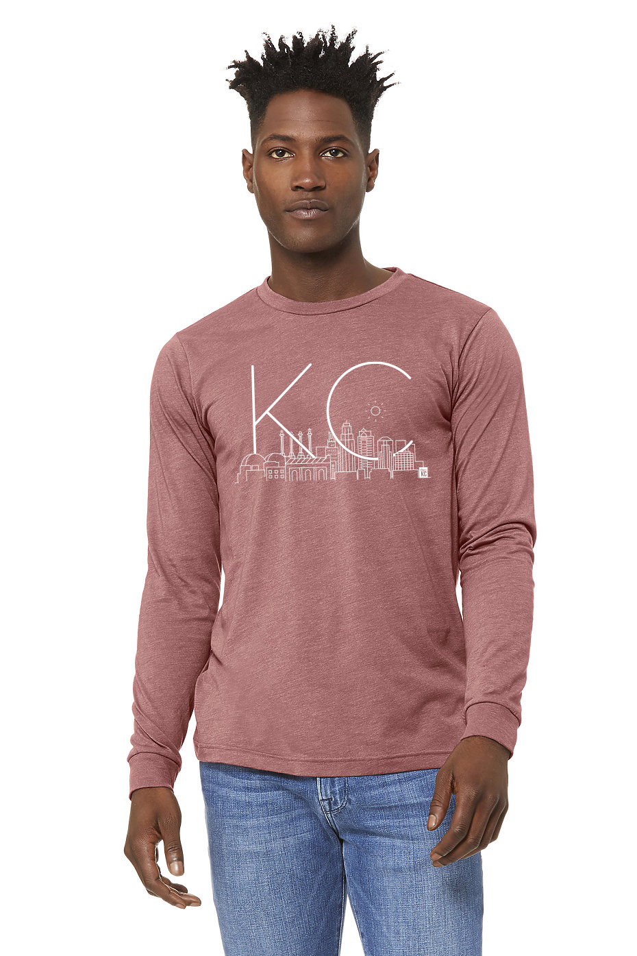 Skyline KC | Mauve Unisex Long Sleeve