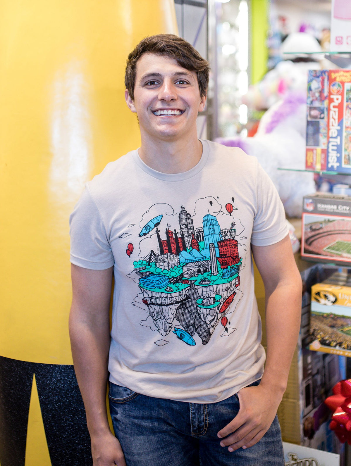 Floating KC | Tan Unisex Tri-Blend