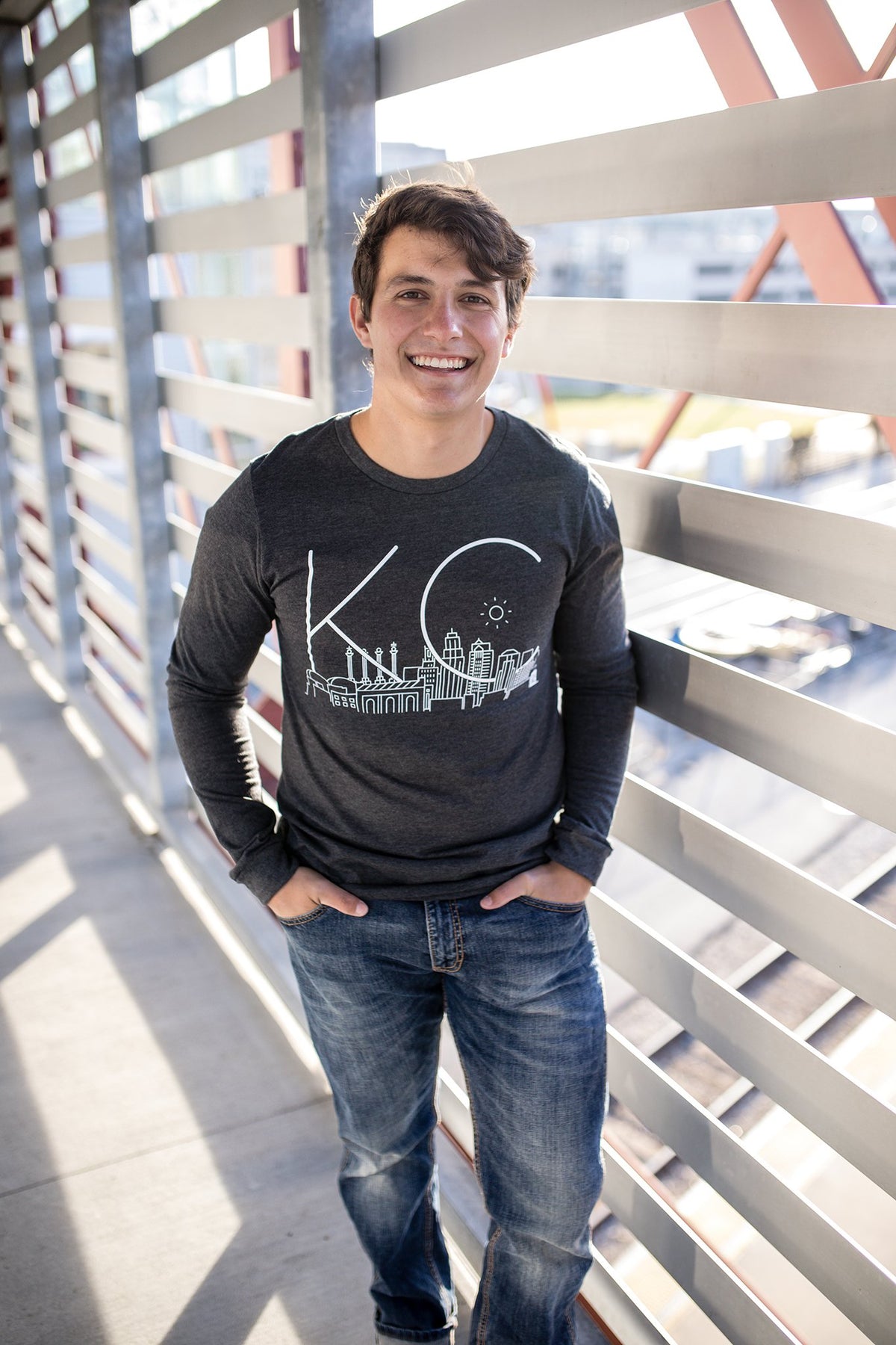 Skyline KC | Dark Grey Unisex Long Sleeve