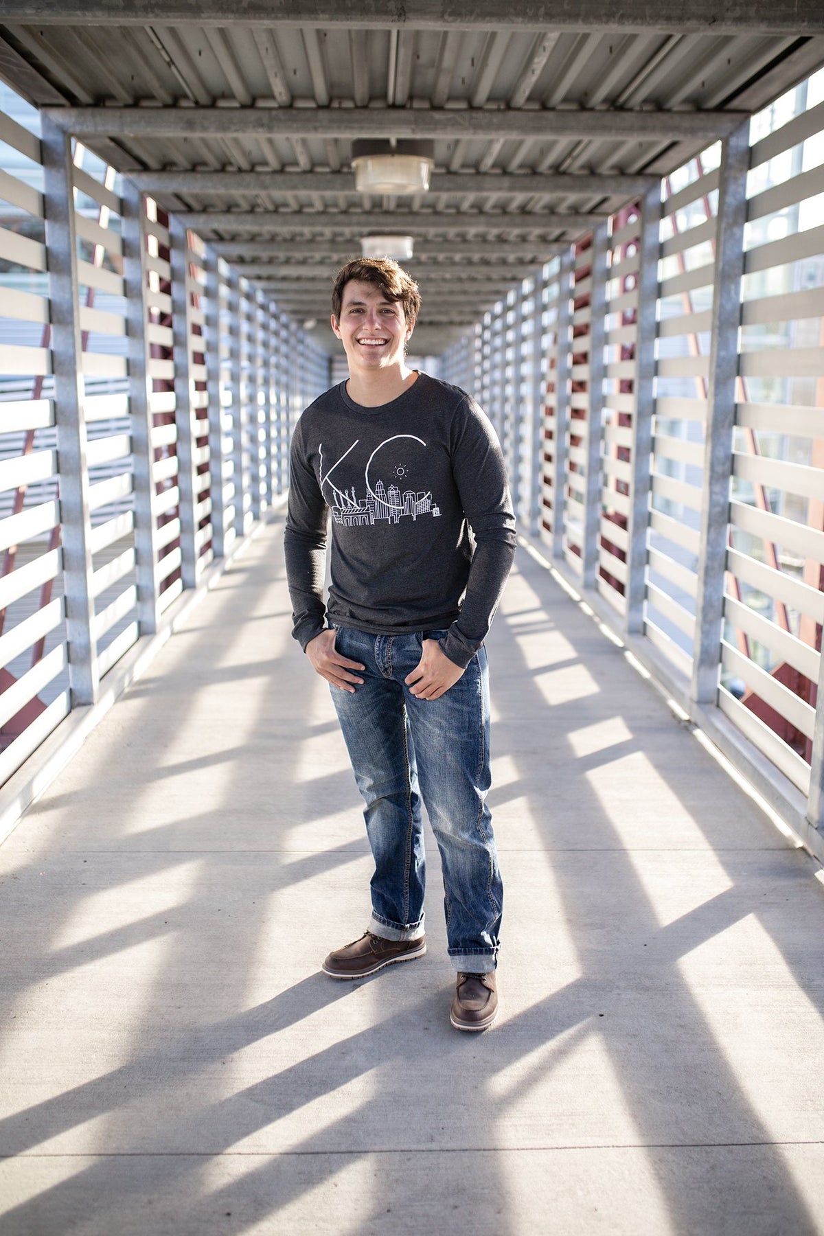 Skyline KC | Dark Grey Unisex Long Sleeve